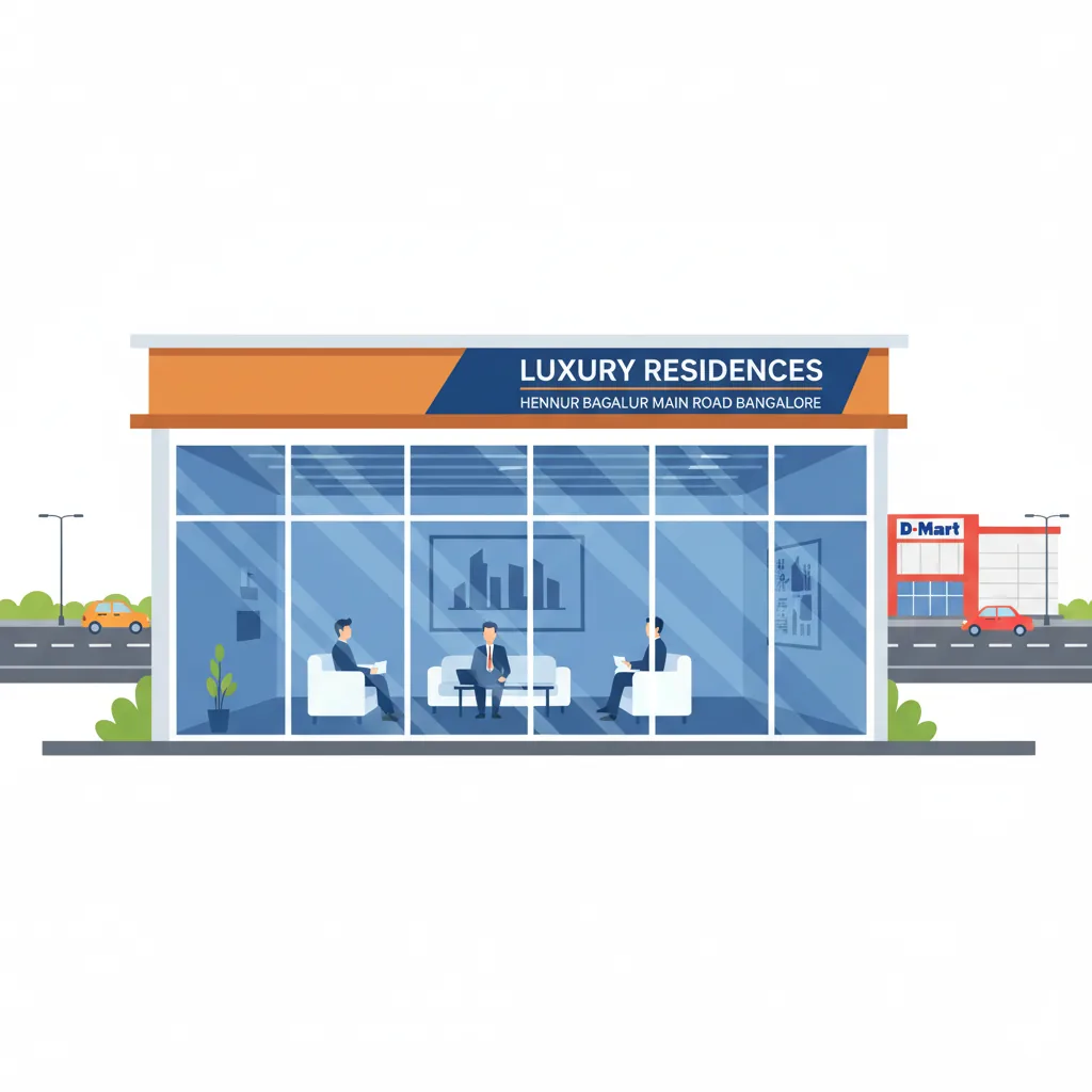 Purva Horizon Office - Modern real estate site office on Hennur Bagalur Main Road